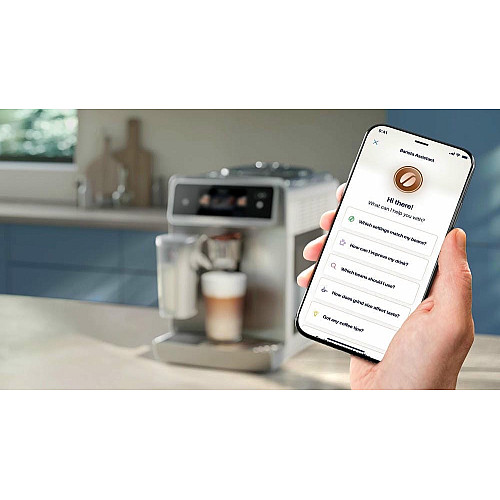Кофемашина Philips Series 8000 Cafe Aromis, 1.9л, зерно+молотая, автомат.капуч, дисплей, авторецептов -54, серебряные