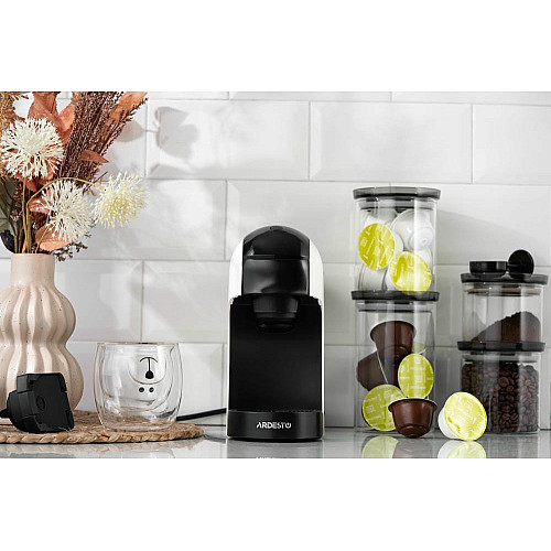 Кофеварка ARDESTO 3в1, 0.9л, капсулы Nespresso, Nescafe Dolce Gusto, молотый кофе, сенсорное управление, белый