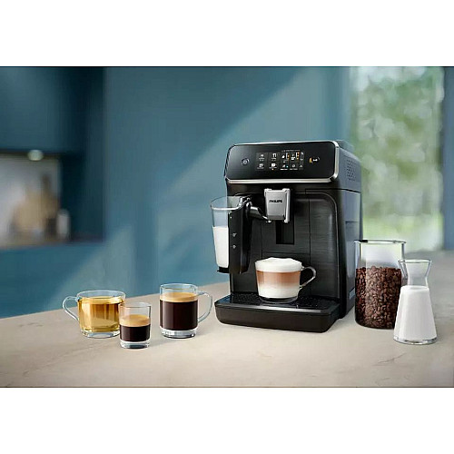 Кофемашина Philips Series 2300 1.8л, зерно+молотая, автомат.капучинатор, сенсор.управление, черный