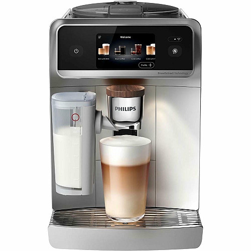 Кофемашина Philips Series 8000 Cafe Aromis, 1.9л, зерно+молотая, автомат.капуч, дисплей, авторецептов -54, серебряные