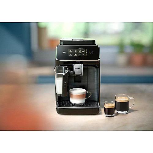Кофемашина Philips Series 2300 1.8л, зерно+молотая, автомат.капучинатор, сенсор.управление, черный