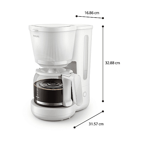 Кофеварка Philips капельная 3000 Series, 1.38л, молотая, поддержка температуры, белый