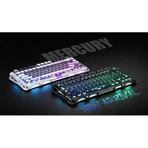 Клавиатура механическая GravaStar Mercury V75 80keys, Magnetic Jade Pro, 8K, USB-A, RGB, Mecha Gray