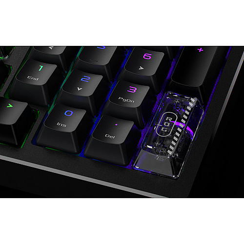 Клавіатура механічна ASUS ROG Azoth 96 HE, 96key, HFX V2 Magnetic Switches, USB-A/WL/BT, EN, RGB, чорний