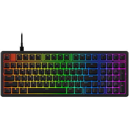 Клавіатура механічна HyperX Alloy Origins 2 1800 103key, Red, USB-A, Hot-Swap, EN/UA, RGB, чорний