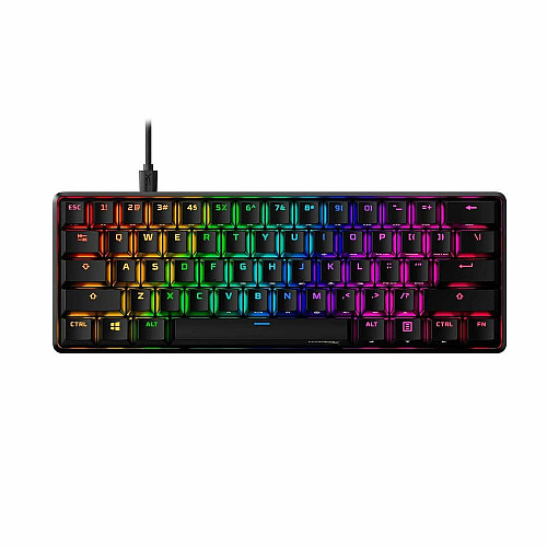 Клавиатура механическая HyperX Alloy Origins 60 61key, Red, USB-A, EN/RU, RGB, черный