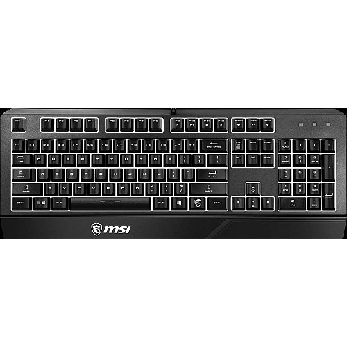 Клавиатура мембранная MSI Vigor GK20 UA 104key, USB-A, EN/UKR/RU, ColorLED, черный