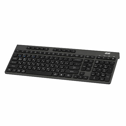 Клавиатура мембранная 2E KS280 120key, WL/BT, EN/UK, silent, черно-серая