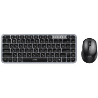 Комплект клавіатура та миша 2E MK430 WL/BT, EN/UK, сіро-чорний