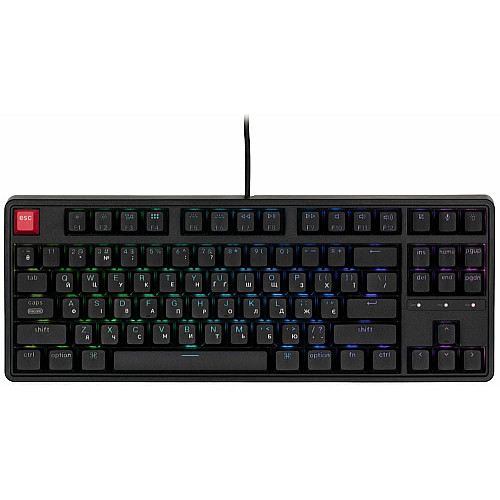 Клавиатура механическая Keychron C3 Pro V2 87Key, K pro Brown, USB-A, QMK, Hot-swap, 8K, EN/UKR, RGB, черный
