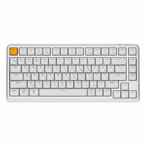 Клавиатура механическая Keychron J1 82Key, K pro Red, WL/BT/USB-A, QMK, Hot-swap, EN/UKR, RGB, белый