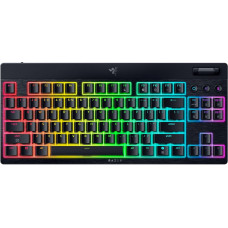 Клавіатура механічна Razer BlackWidow V4 Low-profile TKL HyperSpeed, 87key, Yellow Switch, USB-A/WL/BT, EN, RGB, чорний