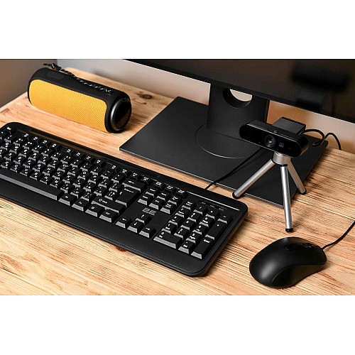 Клавіатура мембранна 2E KM1040 104key, USB-A, EN/UK, чорний
