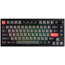 Клавіатура механічна Lemokey  P1 Pro 84Key, Keychron Super Banana, WL/BT/USB-A, QMK/VIA, Hot-Swap, EN/UKR, RGB,  Knob, Carbon Black