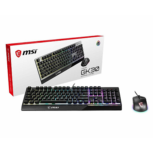 Комплект клавиатуры и мыши MSI Vigor GK30 COMBO UA USB, EN/UKR/RU, RGB, черный