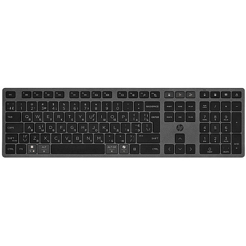 Клавиатура мембранная HP 720 Multi-Device Rechargeable, 109key, WL/BT, EN/UK, черный