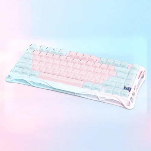 Клавіатура механічна GravaStar Mercury K1 Lite 80keys, GravaStar x BSUN Grey, BT/WL/USB, Lumen Rose