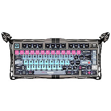 Клавіатура механічна GravaStar Mercury V75 Pro 80keys, Magnetic Jade Gaming, 8K, USB-A, RGB, Cyberpunk