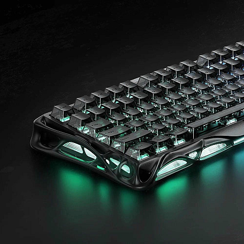 Клавиатура механическая GravaStar Mercury V75 80keys, Magnetic Jade Pro, 8K, USB-A, RGB, Stealth Black