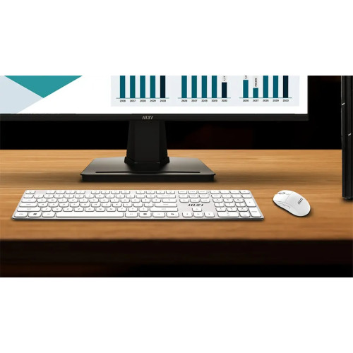 Комплект клавіатура та миша MSI FORGE K210 W COMBO WHITE UA, Wireless