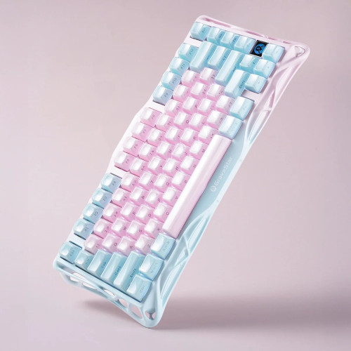 Клавіатура механічна GravaStar Mercury K1 Lite 80keys, GravaStar x BSUN Grey, BT/WL/USB, Lumen Rose