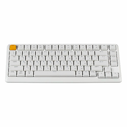 Клавиатура механическая Keychron J1 82Key, K pro Banana, WL/BT/USB-A, QMK, Hot-swap, EN/UKR, RGB, белый