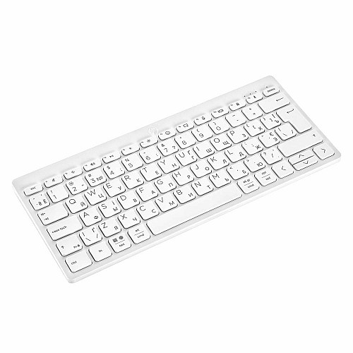 Клавиатура мембранная HP 350 Compact Multi-Device, 78key, BT, EN/UK, белый