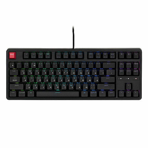 Клавиатура механическая Keychron C3 Pro V2 87Key, K pro Brown, USB-A, QMK, Hot-swap, 8K, EN/UKR, RGB, черный