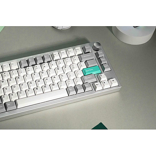 Клавиатура механическая Lemokey P1 Pro 84Key, Keychron Super Brown, WL/BT/USB-A, QMK/VIA, Hot-Swap, EN/UKR, RGB, Knob, Space Silver