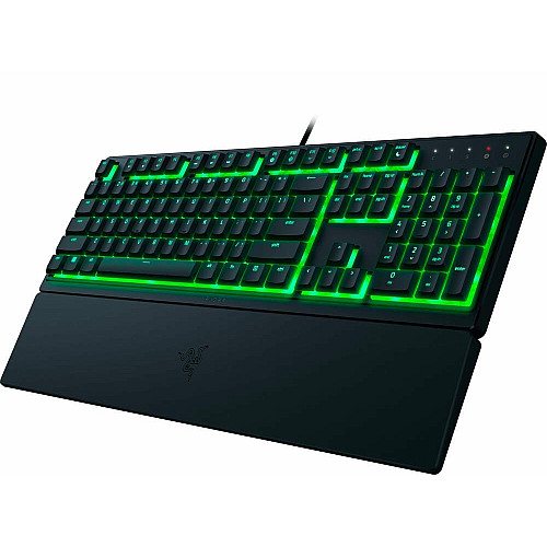 Клавиатура мембранная Razer Ornata V3 X 104key, USB-A, EN/UK, RGB, черный
