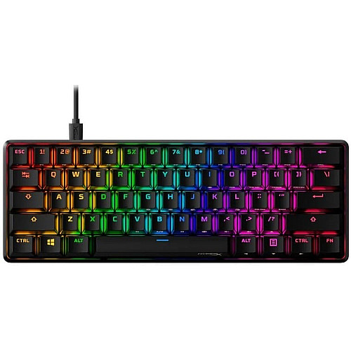 Клавиатура механическая HyperX Alloy Origins 60 61key, Red, USB-A, EN/RU, RGB, черный