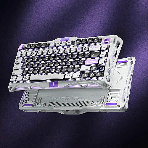 Клавиатура механическая GravaStar Mercury V75 80keys, Magnetic Jade Pro, 8K, USB-A, RGB, Mecha Gray