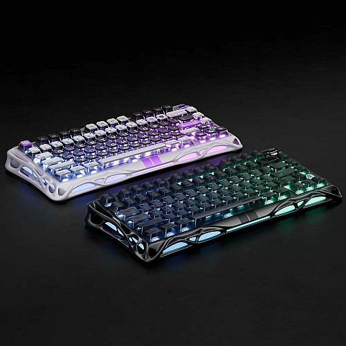 Клавиатура механическая GravaStar Mercury V75 80keys, Magnetic Jade Pro, 8K, USB-A, RGB, Mecha Gray