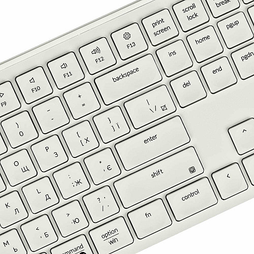 Клавіатура мембрана Keychron B6 Pro, USB/WL/BT, ivory white