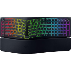Клавіатура мембранна Razer Pro Type Ergo, 118key, USB-A/WL/BT, EN, RGB, чорний