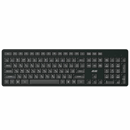 Клавіатура мембранна 2E KS260 106key, WL, EN/UK/RU, чорний