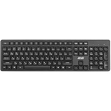 Клавіатура мембранна 2E KS260 106key, WL, EN/UK, чорний