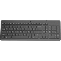 Клавіатура мембранна HP 150, 104key, USB-A, EN/RU, чорний