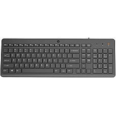 Клавіатура мембранна HP 150, 104key, USB-A, EN/RU, чорний