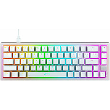 Клавіатура механічна Xtrfy K5 68Key, Kailh Red, USB-A, EN/UA, Hot-swap, RGB, біла