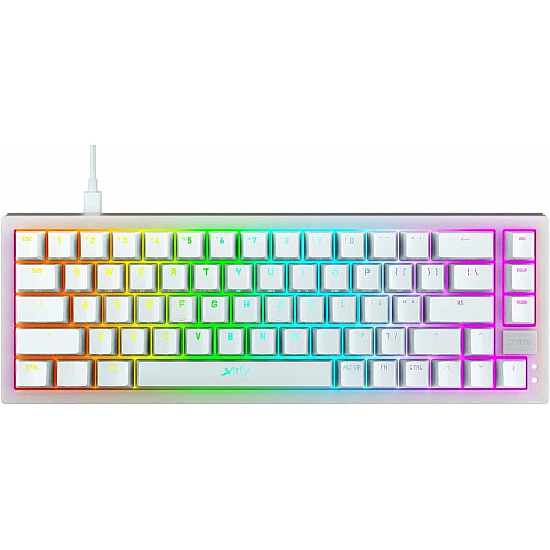 Клавиатура механическая Xtrfy K5 68Key, Kailh Red, USB-A, EN/RU, Hot-swap, RGB, белая