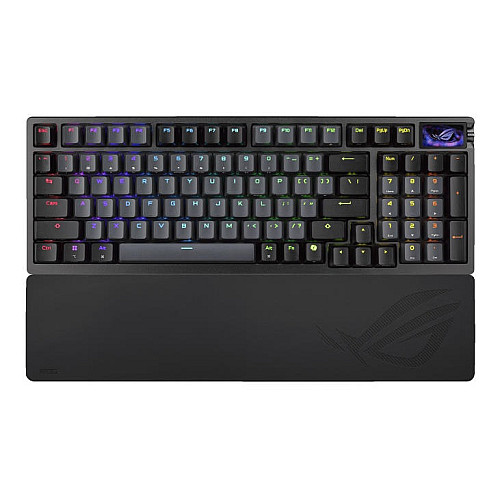 Клавіатура механічна ASUS ROG Azoth 96 HE, 96key, HFX V2 Magnetic Switches, USB-A/WL/BT, EN, RGB, чорний