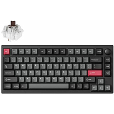 Клавіатура механічна Lemokey  P1 Pro 84Key, Keychron Super Brown, WL/BT/USB-A, QMK/VIA, Hot-Swap, EN/UKR, RGB,  Knob, Carbon Black