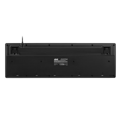 Клавіатура мембранна 2E KS131 104key, USB-A, EN/UK, чорний