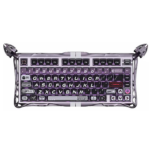 Клавіатура механічна GravaStar Mercury V75 Pro 80keys, Magnetic Jade Gaming, 8K, USB-A, RGB, Iron Purple