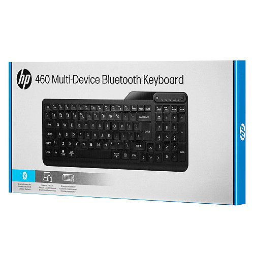 Клавіатура мембранна HP 460 Multi-Device key, BT, EN/UK, чорний
