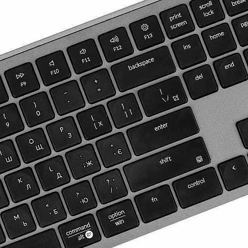 Клавіатура мембрана Keychron B6 Pro, USB/WL/BT, space gray