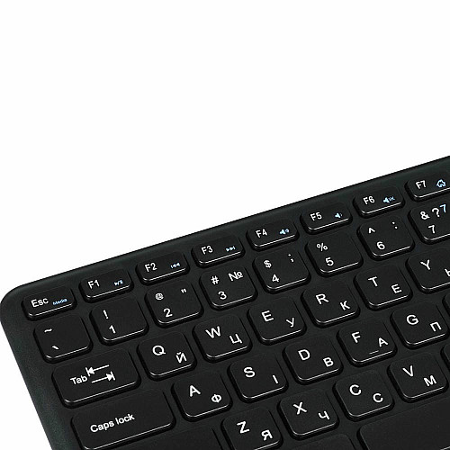 Клавіатура ножнична 2E KT100 78key, WL, EN/UK, чорний