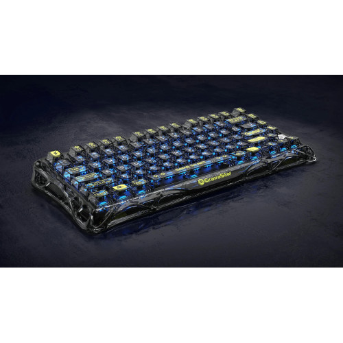 Клавіатура механічна GravaStar Mercury K1 Lite 80keys, GravaStar x BSUN Grey, BT/WL/USB, чорний