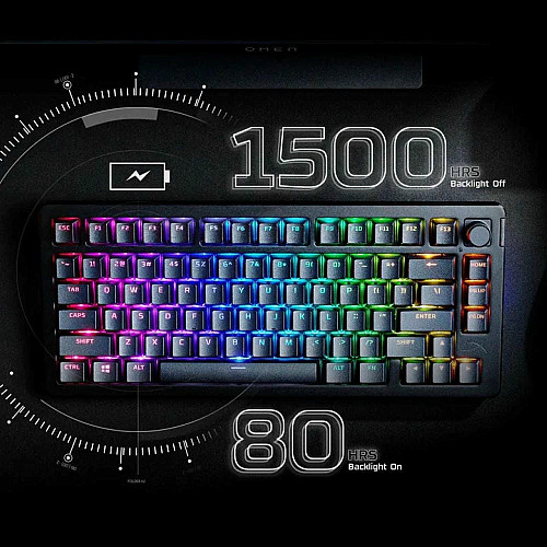 Клавиатура механическая HyperX Alloy Rise 75key, Red, USB-A/WL/BT, EN/RU, RGB, черный
